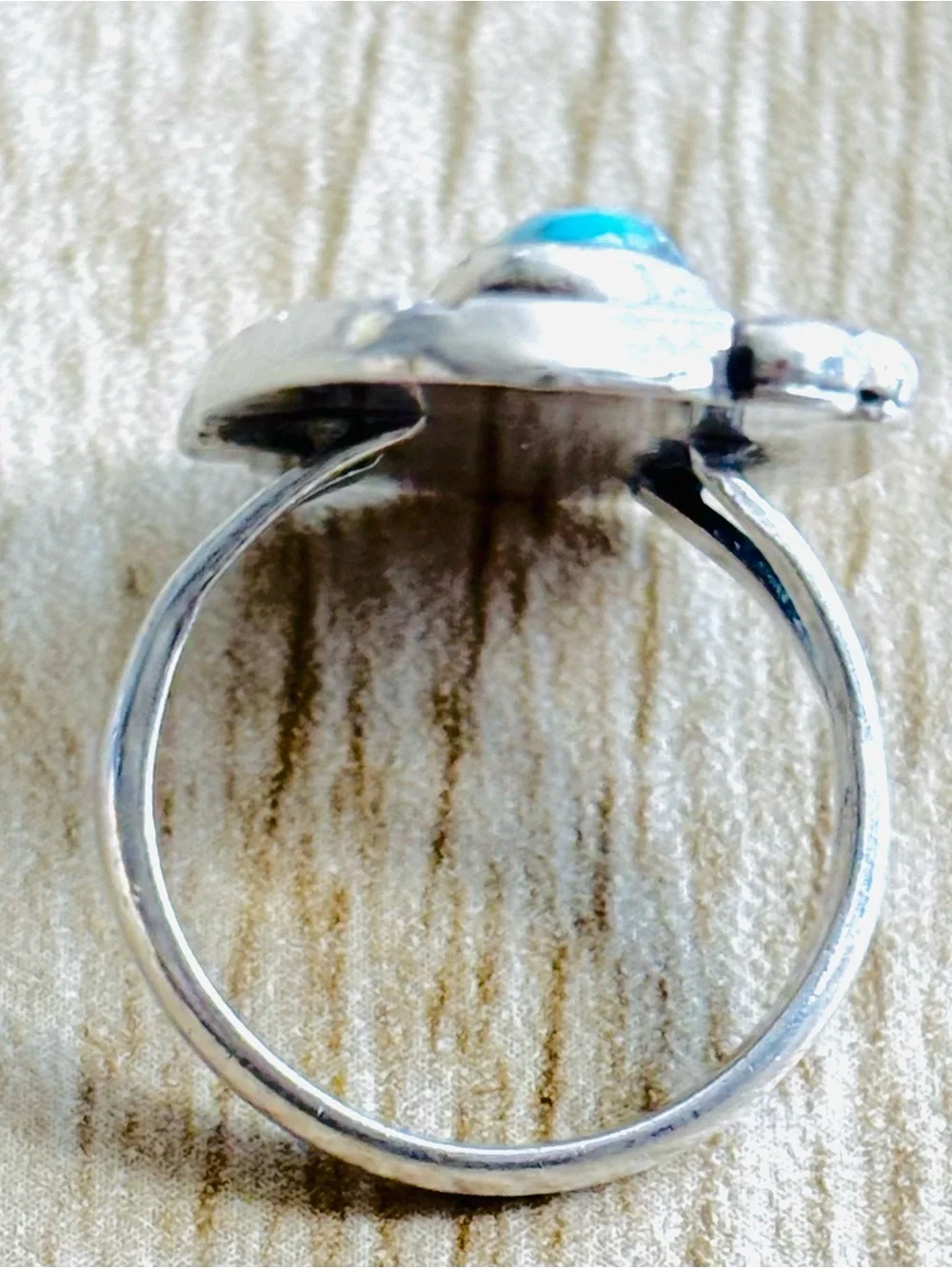 Sterling Silver Turquoise Oval Statement Ring